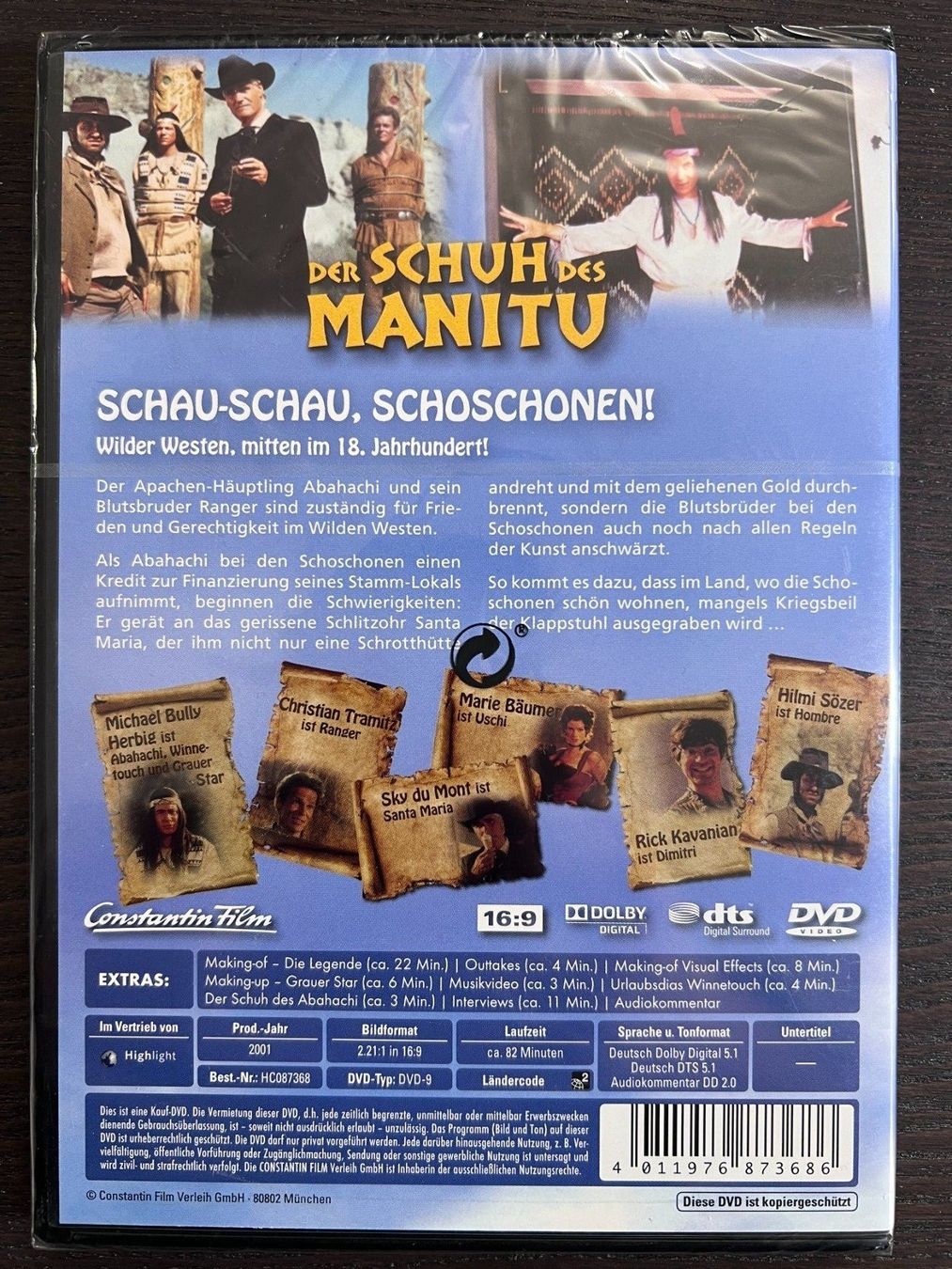 Tutti i DVDs: Der Schuh des Manitu – Nuovo e nell'imballaggio originale da Zürich venduto da FilmFreunde 1