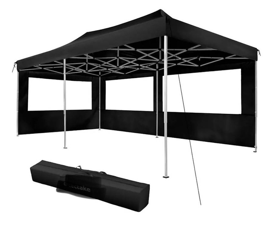 Tende & Padiglioni: Schwarzes Faltpavillon mit 2 Seitenteile 3x6m – Nuovo (secondo la descrizione) da Necker venduto da liq24