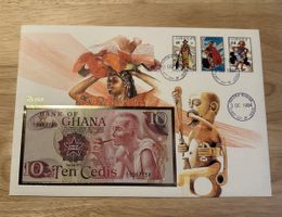 Banknoten Brief aus Ghana 10 Cedis 