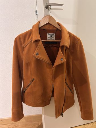 Garcia Jeans Jacke braun Wildlederoptik Grösse M