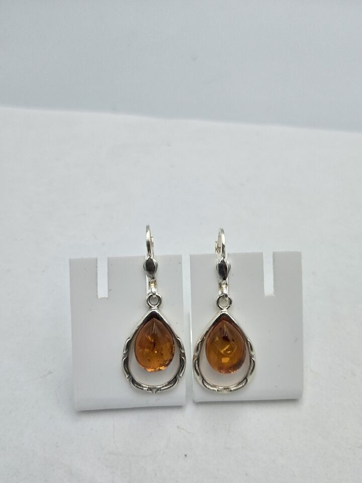 Ohrringe & -stecker: Design Bernstein Ohrhänger 925 Silber Ohrring mit Bernstein – Neu und originalverpackt aus Heiligkreuzsteinach von schmucktime 4