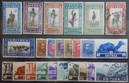 Eritrea Italien ex. Kat. 153-249 */gest. 1930/36 Kat. 40 Eur