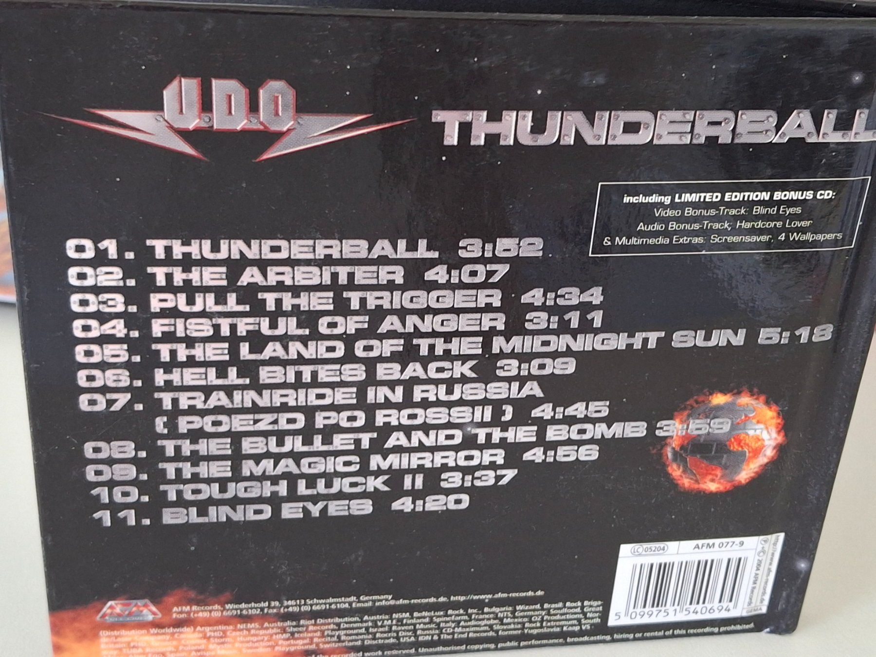 CD: 2CD U.D.O. Thunderball Limited Edition – Usato da Aarberg venduto da Jackup1 1