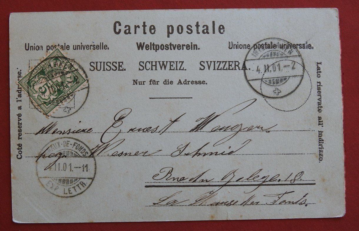 Cartoline postali: Souvenir - Chaux de Fonds – Usato da Rain venduto da 999-800-K 1