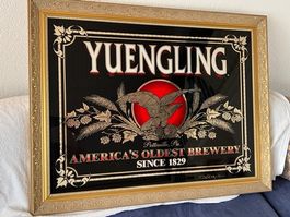 Barspiegel vonYuengling älteste Brauerei in den USA sehr rar