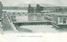 Genève -la cascade du Rhone + c1905