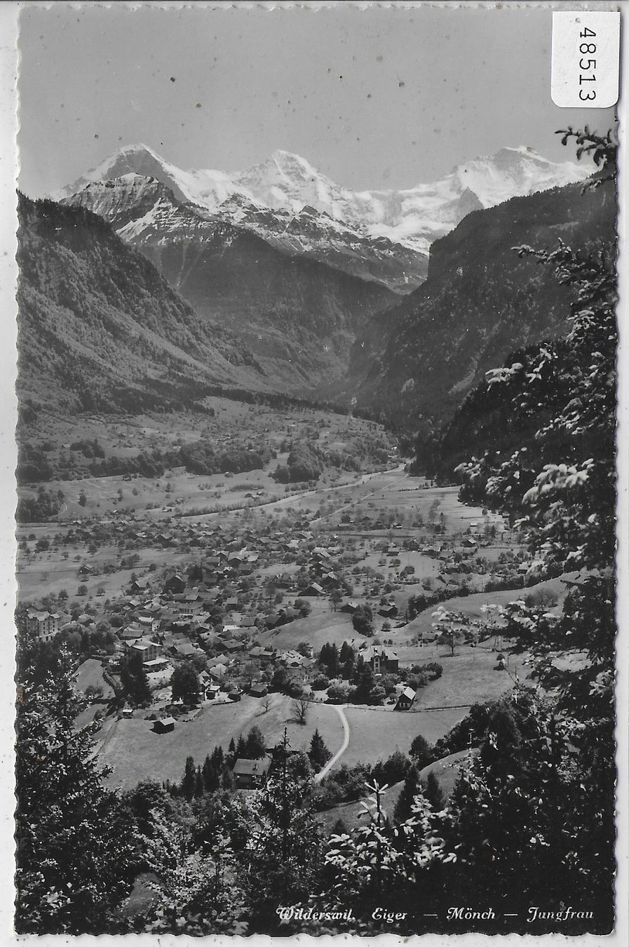 Cartoline postali: Wilderswil - Eiger, Mönch und Jungfrau – Usato da Ettingen venduto da Kartenplanet