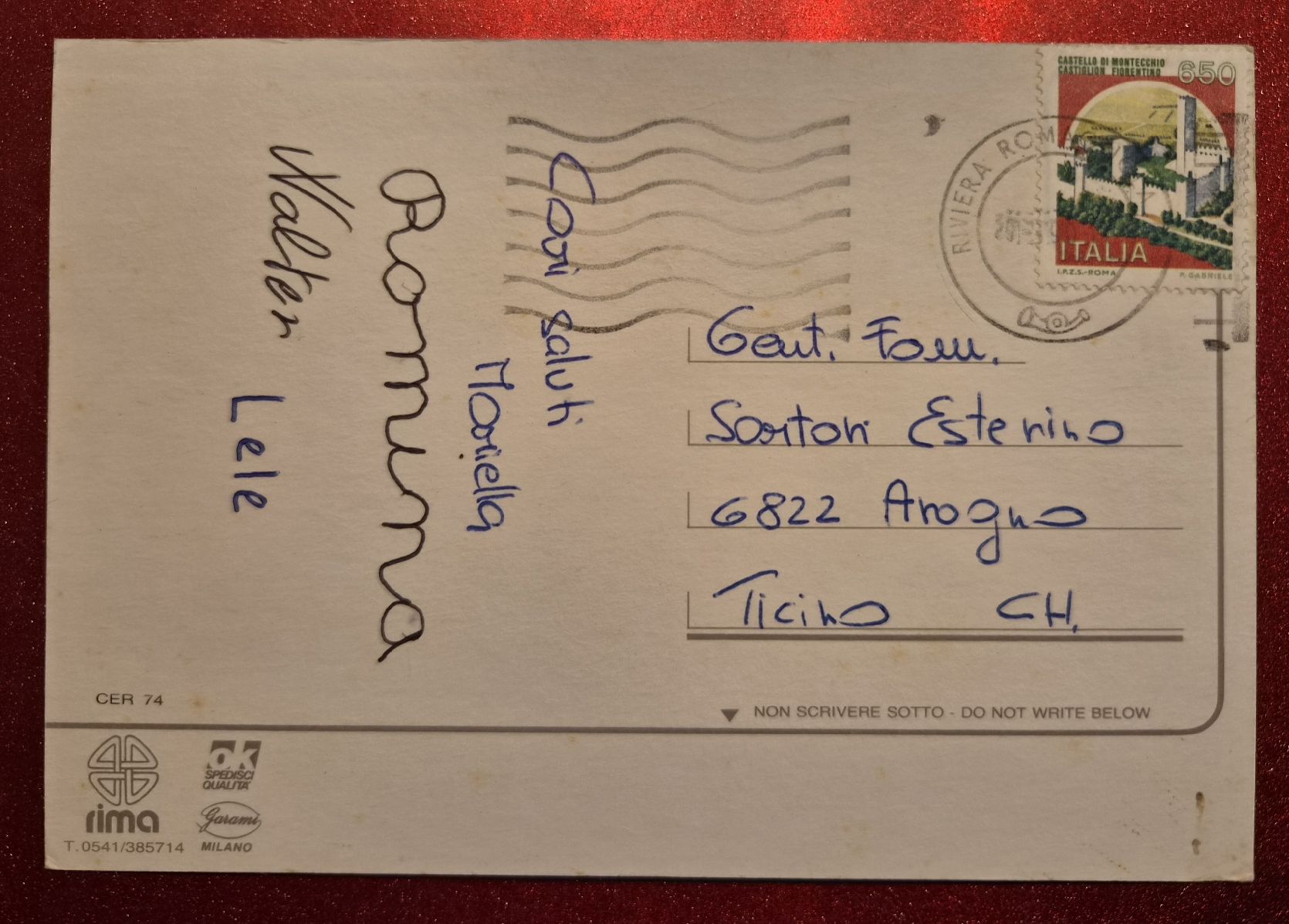 Cartoline postali: CERVIA Riviera Adriatica Italien 1990 – Usato da Melchnau venduto da Arthurius 1