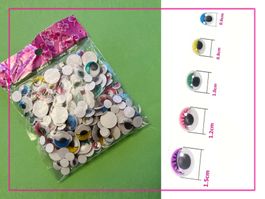200 Wackelaugen mit Wimpern Farbmischungspackung