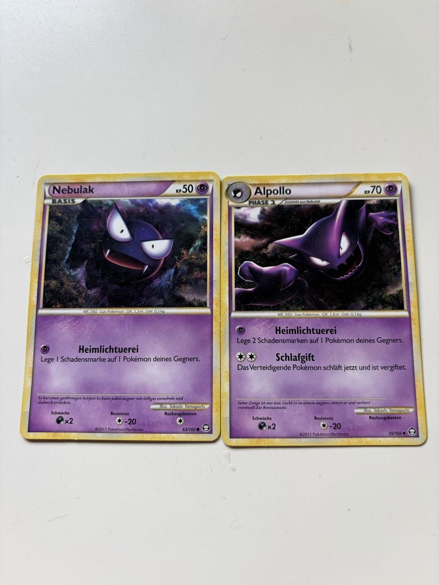 Pokémon Carte collezionabili: 2 Pokémon Karten, Nebulak und Alpollo – Usato da Balsthal venduto da Sven.sch