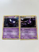 2 Pokémon Karten, Nebulak und Alpollo