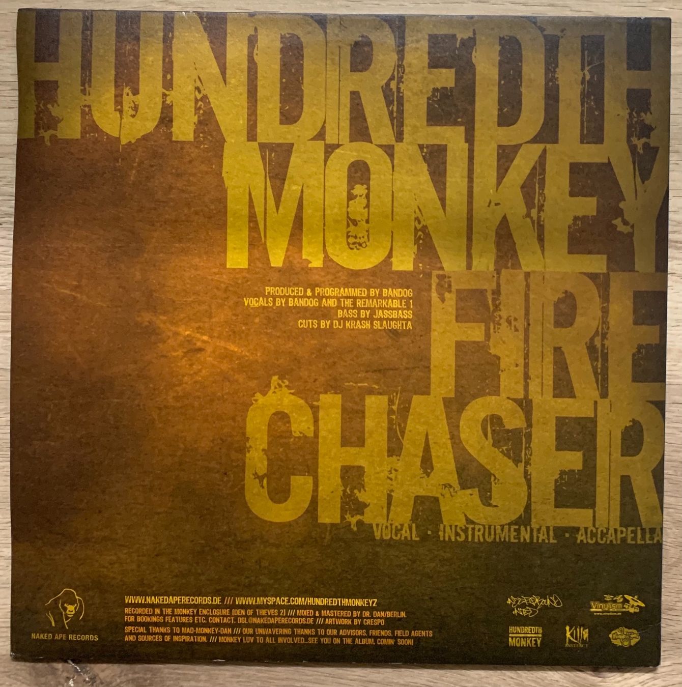 Schallplatten: HUNDREDTH MONKEY - Water Off A Monkeys Back Maxi Lp 2008 – Gebraucht aus Mühlethal von superfast78 1