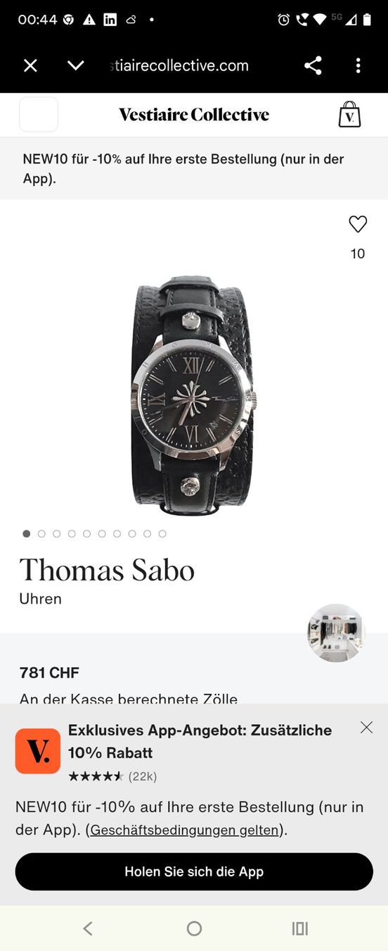 Thomas Sabo Orologi: Thomas Sabo Herren Uhr Rebel gebraucht – Usato da Pfaffnau venduto da ThomaLuzern