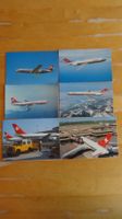 lot de  6 Cartes Postales Swissair Vintage