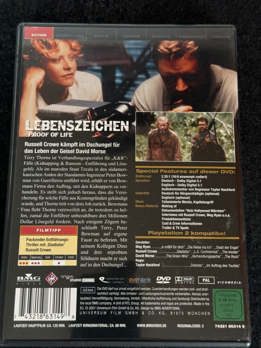Tutti i DVDs: Lebenszeichen "Proof of Life" DVD DE/EN – Usato da Fribourg venduto da tschjoly 1