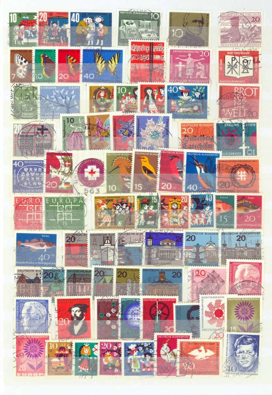 Alle Briefmarken: BRD SUPER  SLG. 8 Seiten ab Posthorn bis 1972 (AX594) – Gebraucht aus Seuzach von Philahits 3