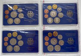 BRD DM Kursmünzen 1988 PP | Prägestätten D,F,G,J (komplett)