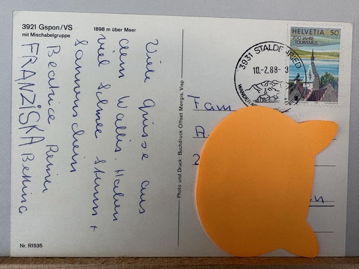 Cartes postales: AK von Gspon Bergpanorama – D'occasion à Rümlang par Kartenpost1 1
