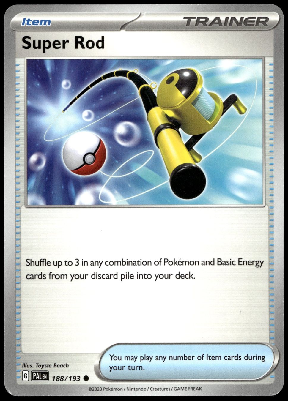Pokémon Sammelbilder & Trading cards: Pokémon Super Rod 188/193 EN SV02: Paldea Evolved – Gebraucht aus Le Mouret von PokemonCards_CH