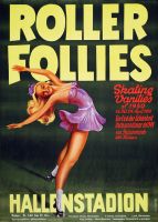 Vintage Plakat "Roller Follies 1950"