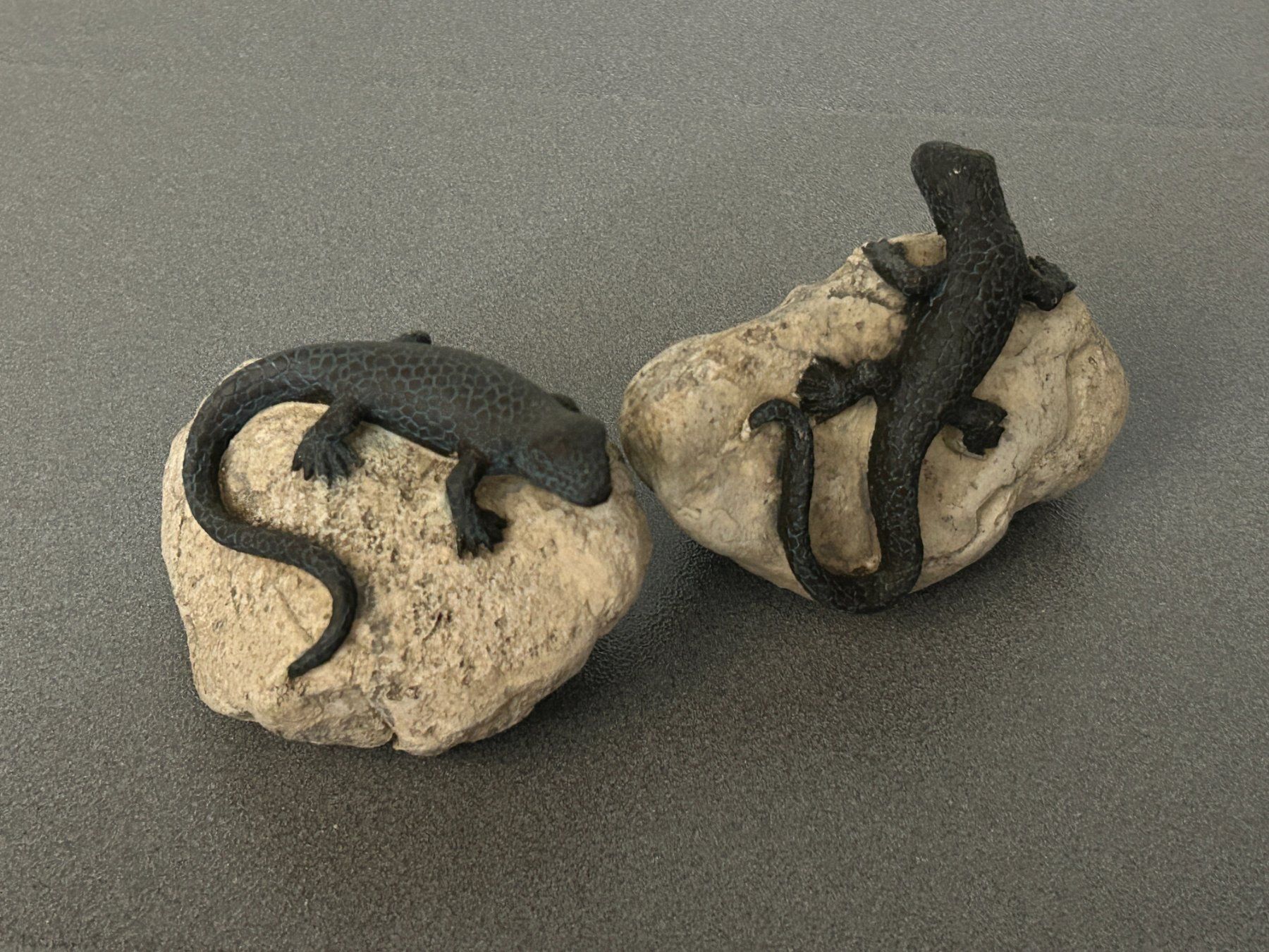 Figuren: Dekorative Eidechsen auf Stein - Lézards sur pierre - déco – Gebraucht aus Küsnacht ZH von filo_fila8700