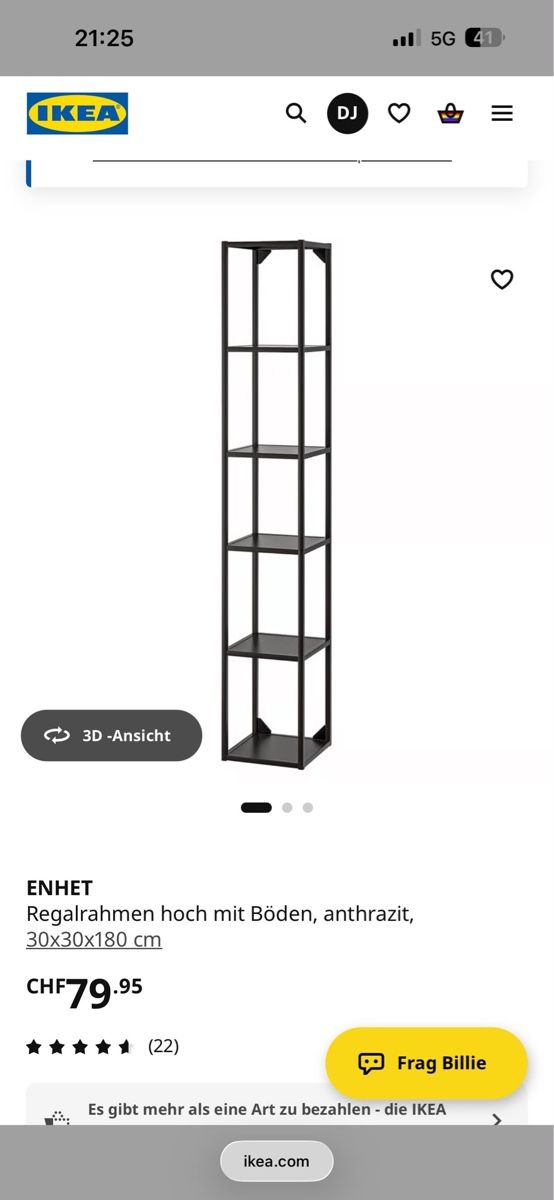 Ikea Scaffali: Enhet Regal in Schwarz von Ikea ab 1.- – Nuovo (secondo la descrizione) da Aarburg venduto da Gabiij 3