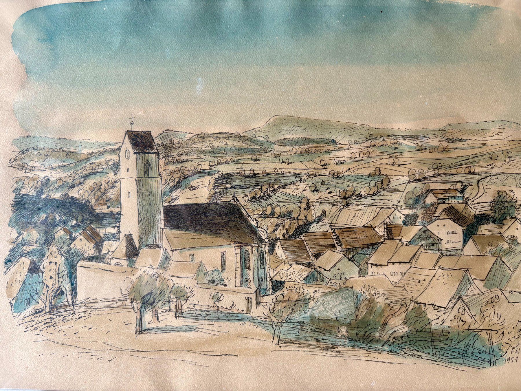 Dipinti: Felix Hoffmann: Herznach – Usato da Stüsslingen venduto da Ideur1