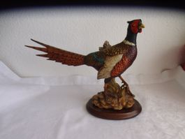 Vogel Fasan Holzschnitzerei Handbemalt, mit Quittung
