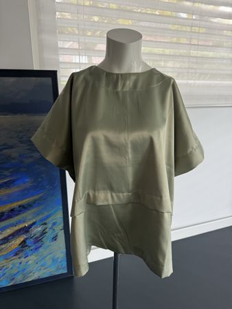 Oversized Bluse, Olivgrün, Gr. S/M