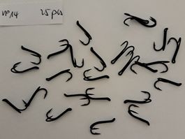 25 hameçons double saumon n° 14 Doppel Hacken für Lachs