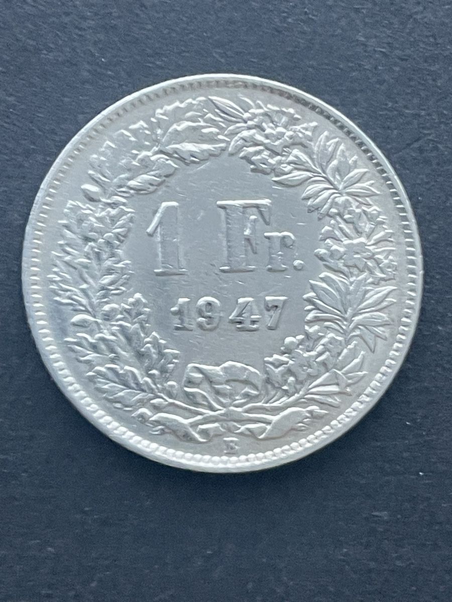 Tutti le monete: 1.- Silber CH Jahr 1947 – Usato da Meierskappel venduto da Hala03 1