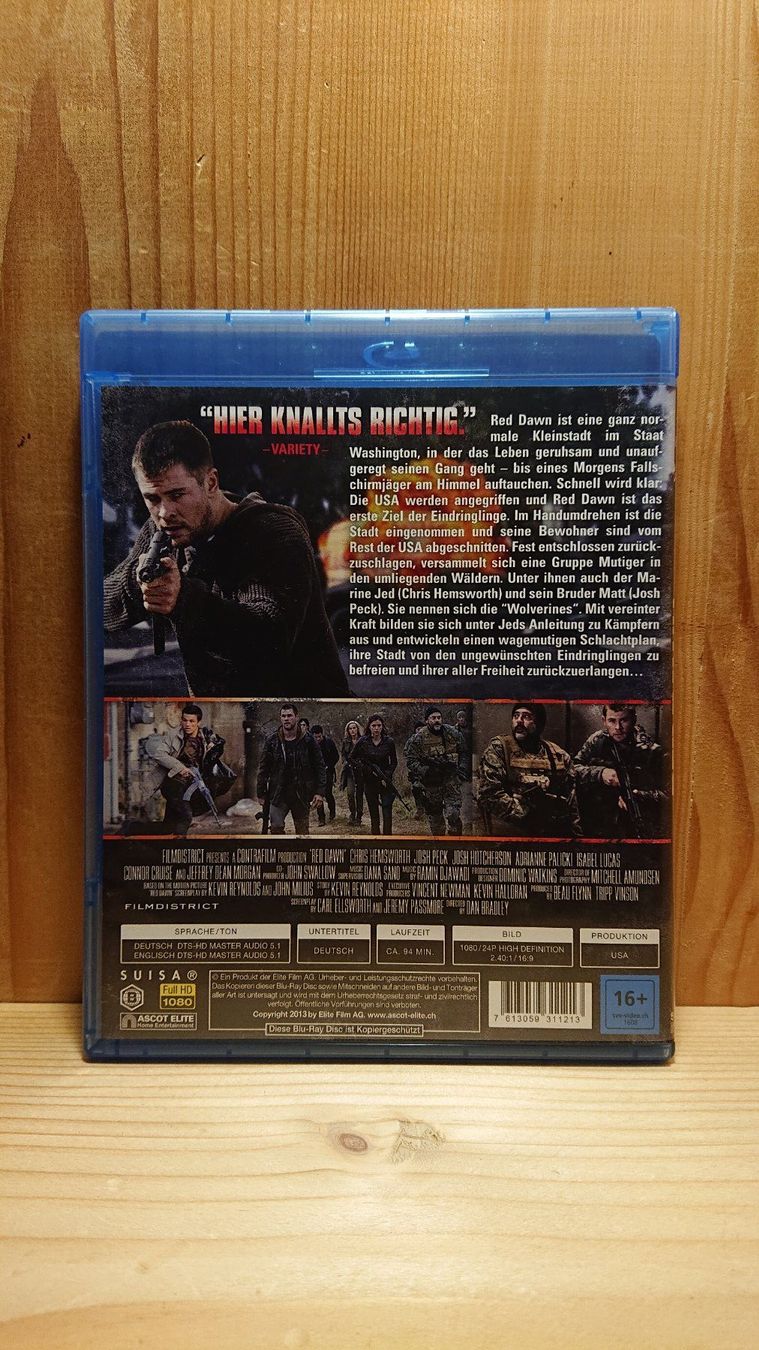Tutti i DVDs: RED DAWN Blu-Ray mit Chris Hemsworth – Usato da Wilderswil venduto da Exebub 1