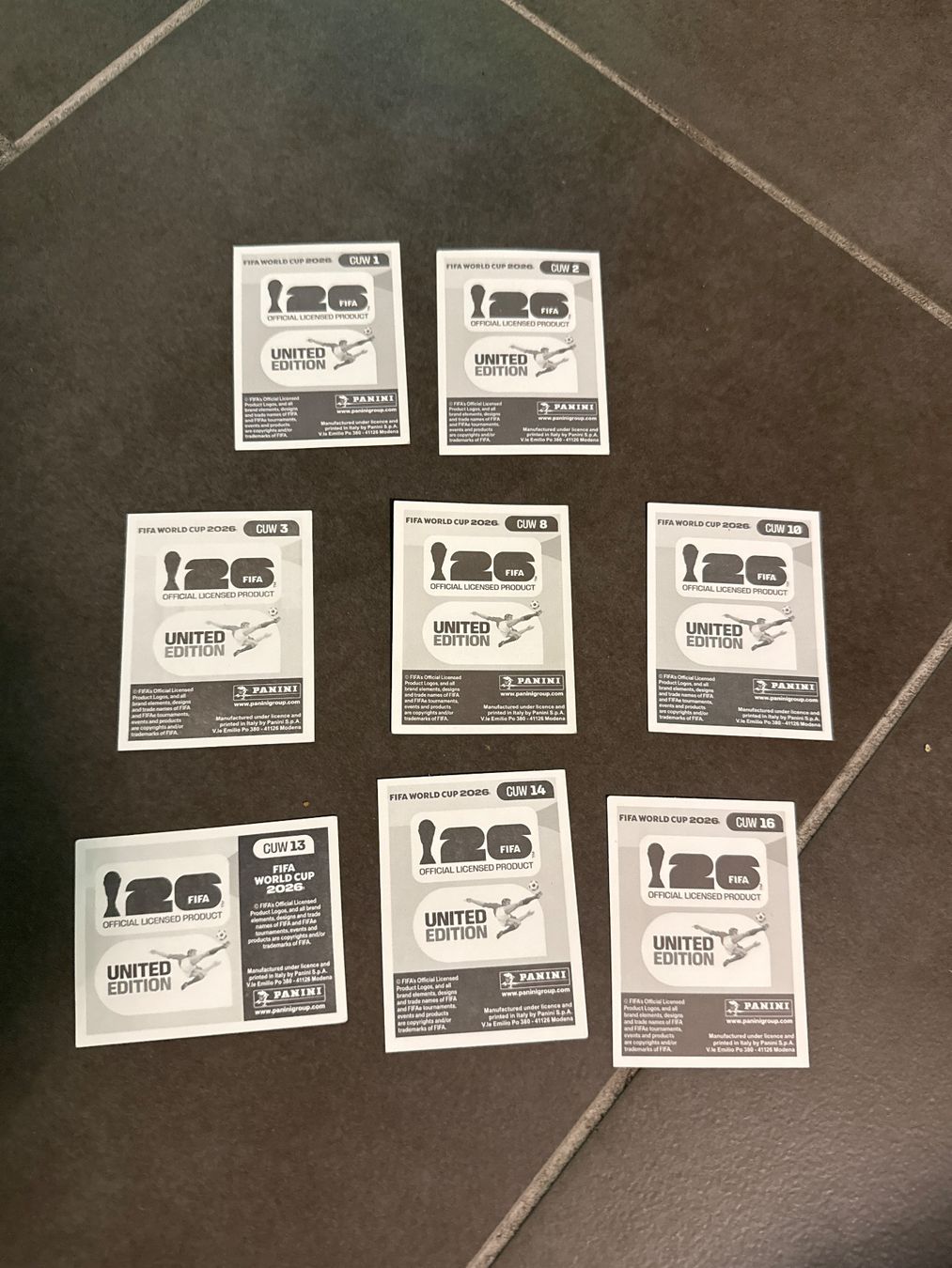 Panini Cartes à collectionner: CUW 1,2,3,8,10,13,14,16 – Neuf avec emballage d'origine à Savigny par Kinderboutique