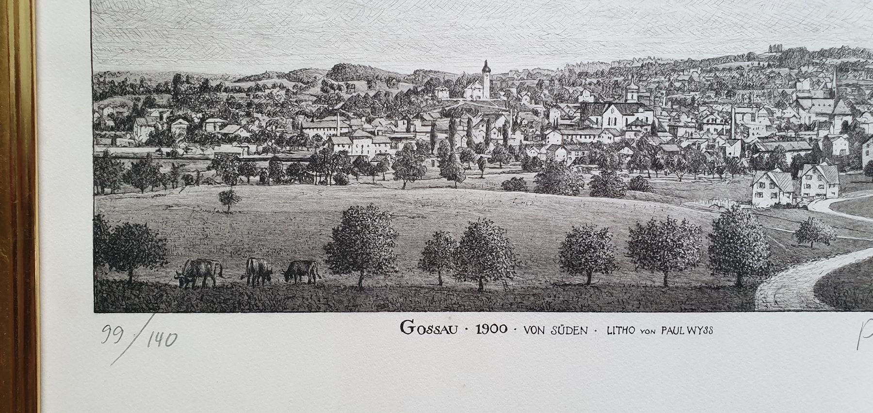 Grafica & Litografie: Bild -  Gossau 1900- Litho von Paul Wyss – Usato da Kreuzlingen venduto da Rschweiz1 2