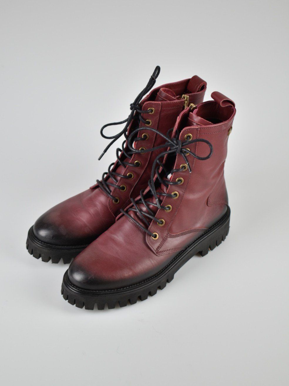 Tommy Hilfiger Scarpe da donna: Tommy Hilfiger Boots, Leder, dunkelrot, Gr.41 – Usato da Nürensdorf venduto da 2ND_STORY