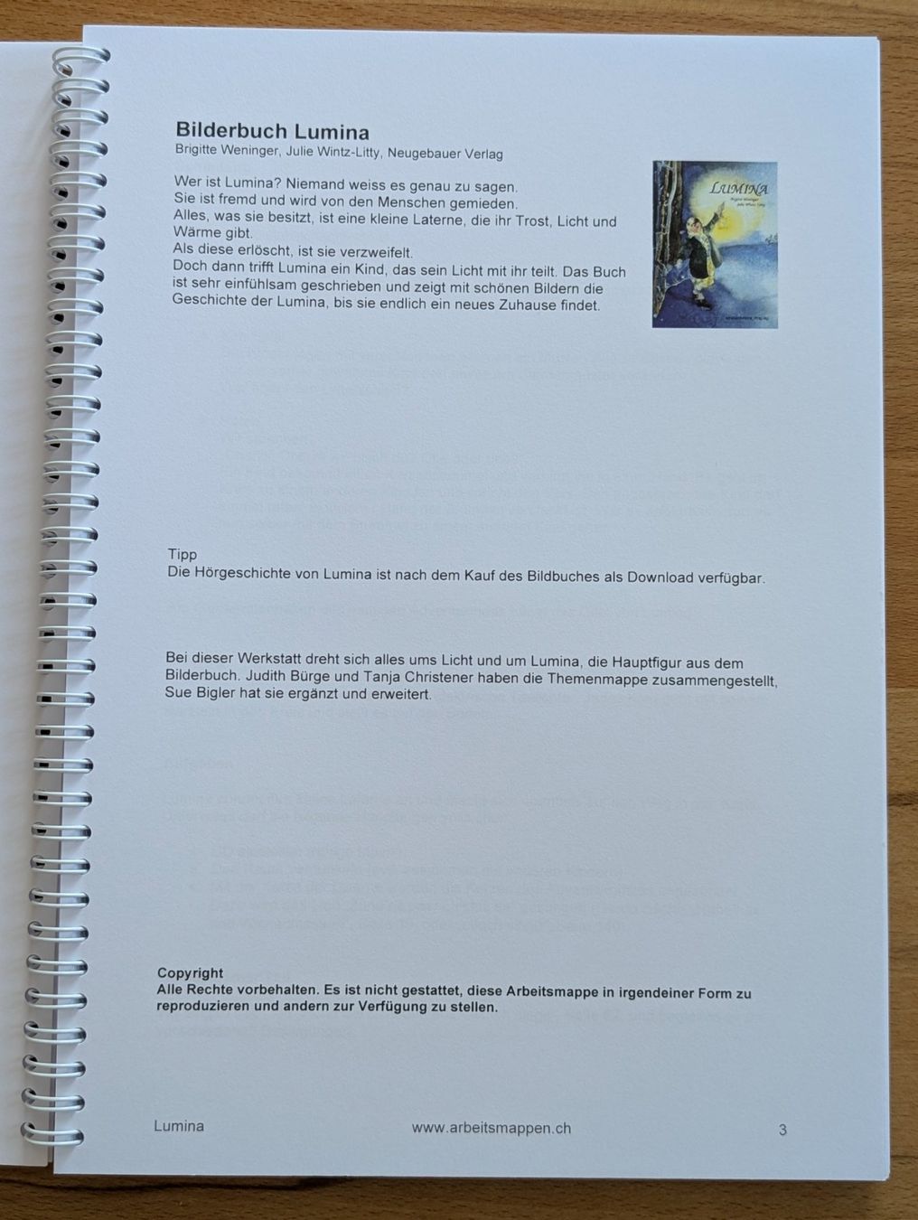 Bücher: Kindergartenarbeitsmappe: LUMINA – Gebraucht aus Weite von Nur63 2