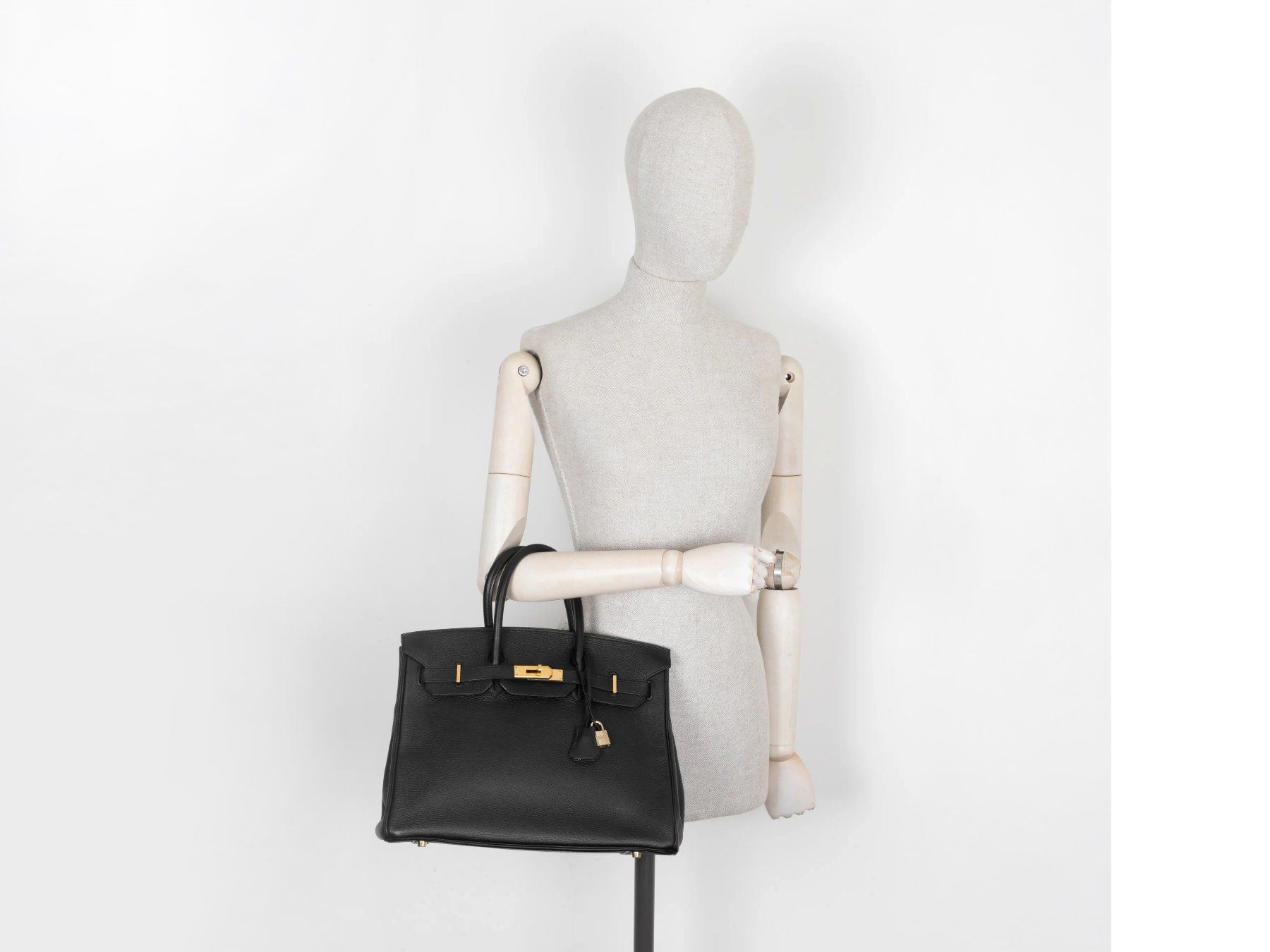 Hermès Borse da donna: HERMÈS | Birkin 35, Noir Clemence, Gold Hardware - 2001 – Usato da Zumikon venduto da Pauls_Collection 5