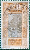 Fr. Afrika-Briefmarke 50c