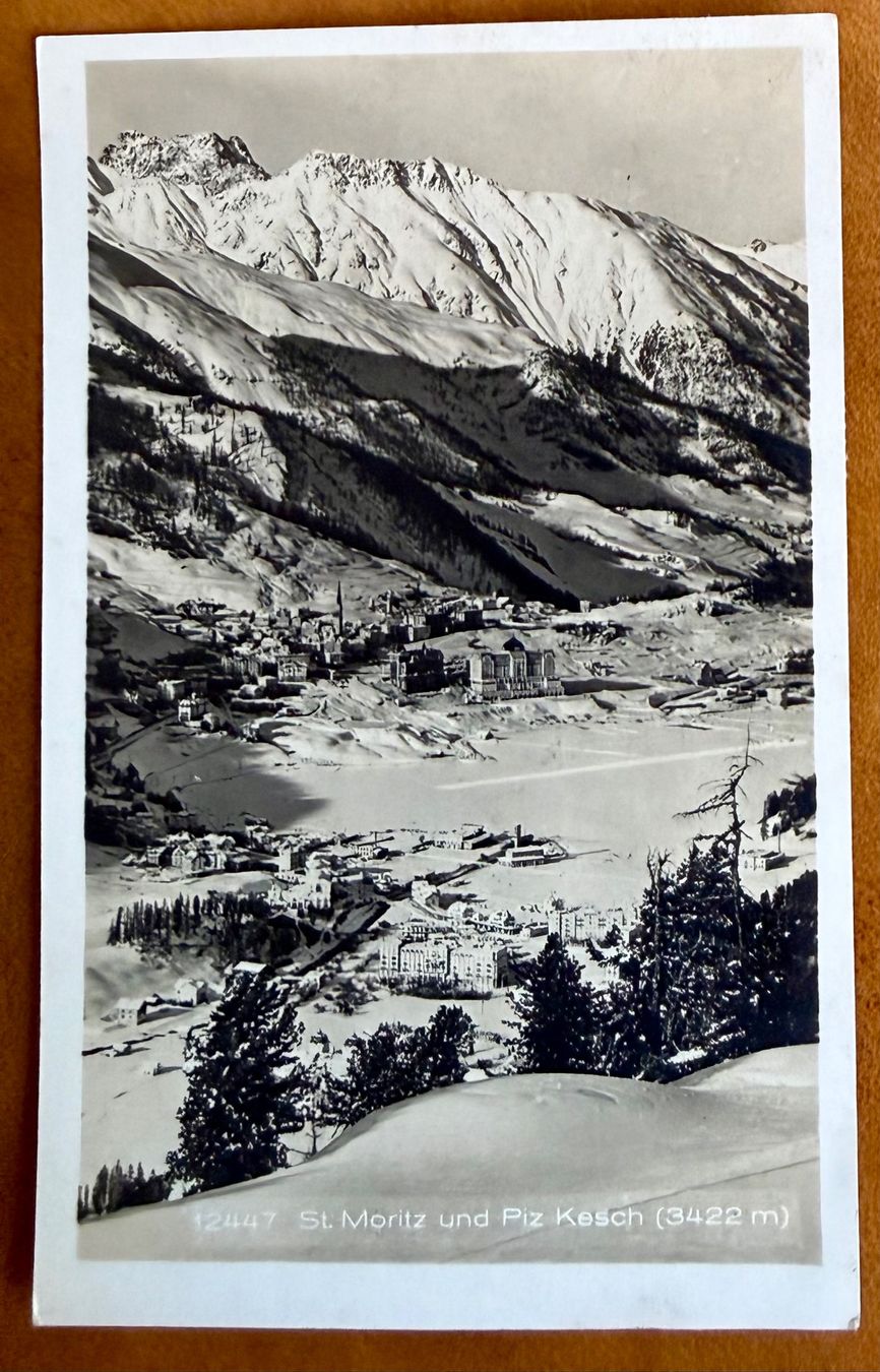 Cartoline postali: St. Moritz - Panorama winter - 1927 – Usato da Lutry venduto da Ediego