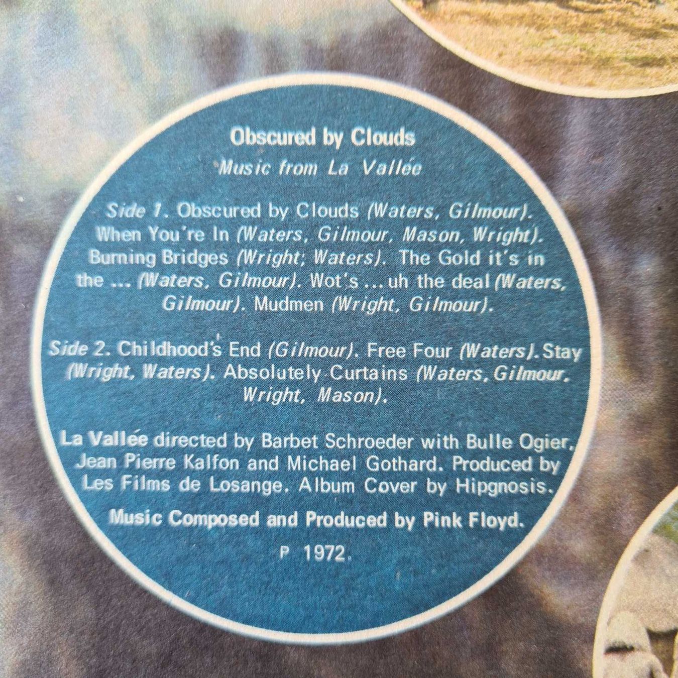 Dischi in vinile: LP - Pink-Floyd - Obscured by Clouds - OST – Usato da Basel venduto da Solarbebop 2