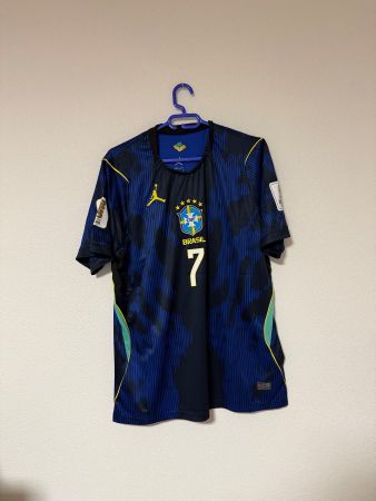 Brésil Vinicius Jr 7 Jordan Bleu Coupe du Monde 2026