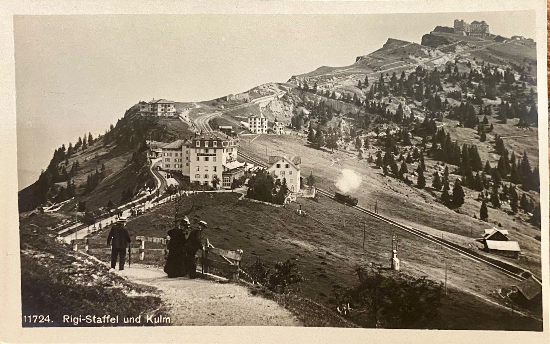 Ansichtskarten: Rigi-Staffel &  Kulm - Bergbahn & belebt – Gebraucht aus Root von ENGLAND-TREASURES 1