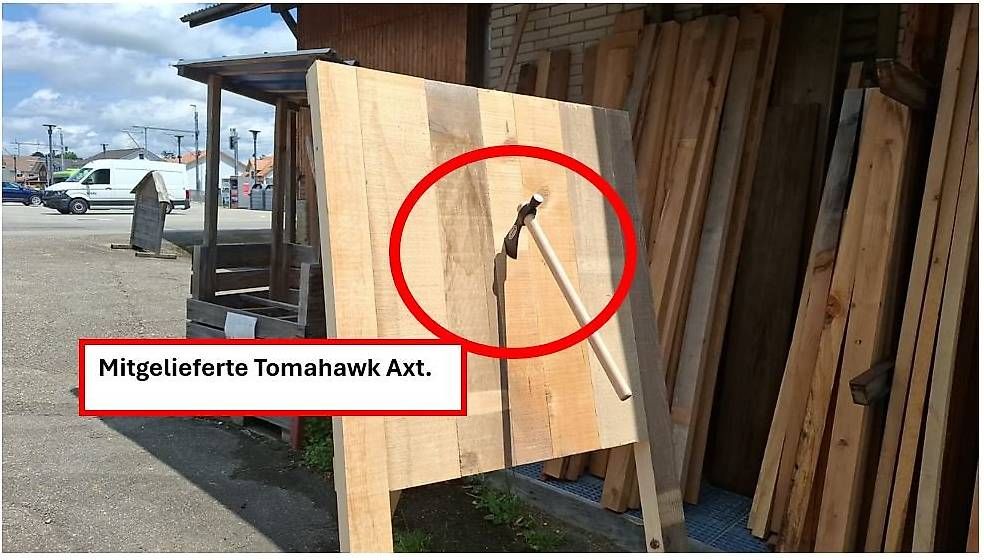 Giochi: Massive Axtwurfscheibe inkl. Tomahawk Axt – Usato da Grünenmatt venduto da Lerchholz 3