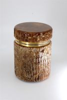 B0392 Zylindrische Alabaster-Deckeldose aus Italien ~1940