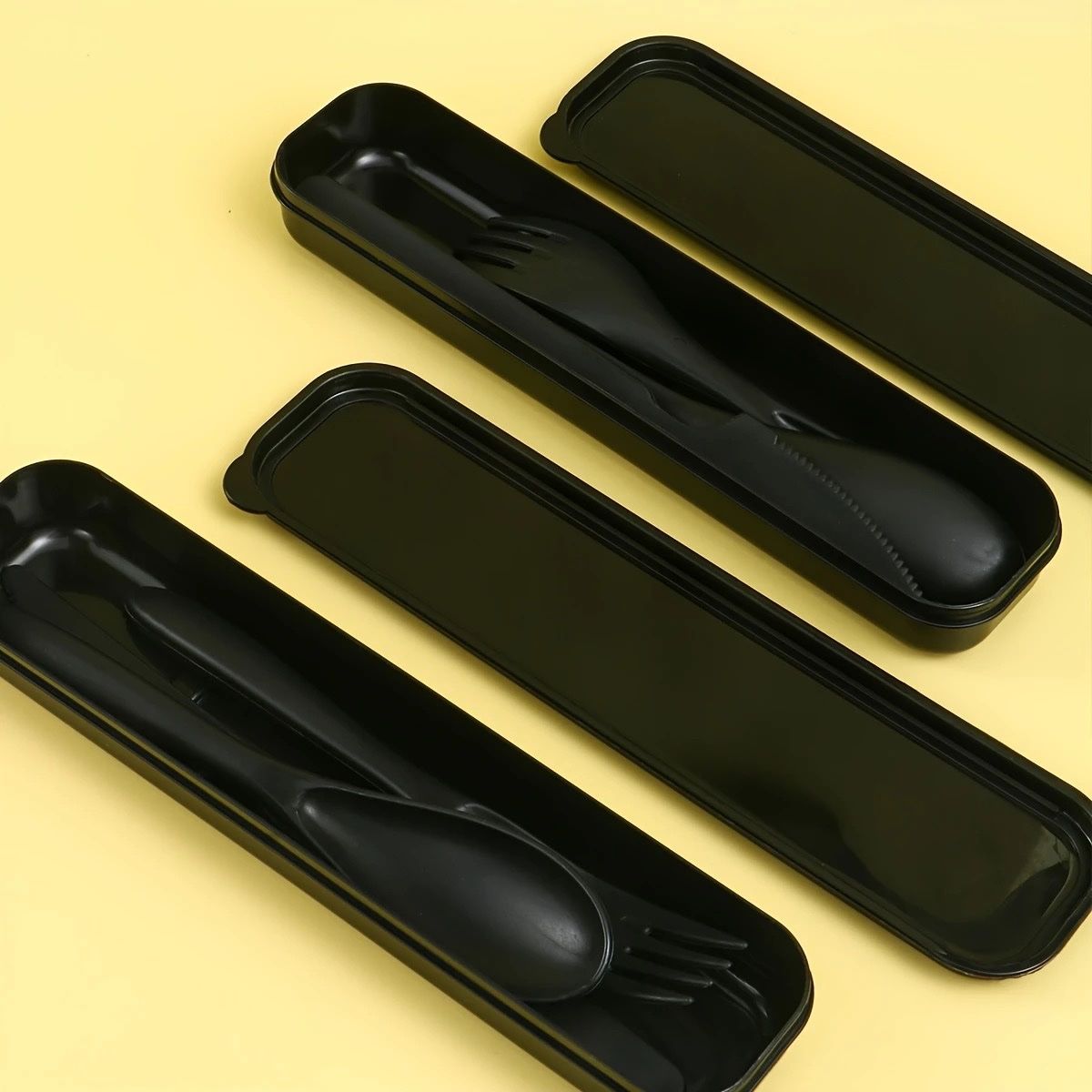 Set di posate: Wiederverwendbares Besteck-Set mit Box schwarz Besteck Set – Nuovo e nell'imballaggio originale da Wettingen venduto da Chnoelleli 3