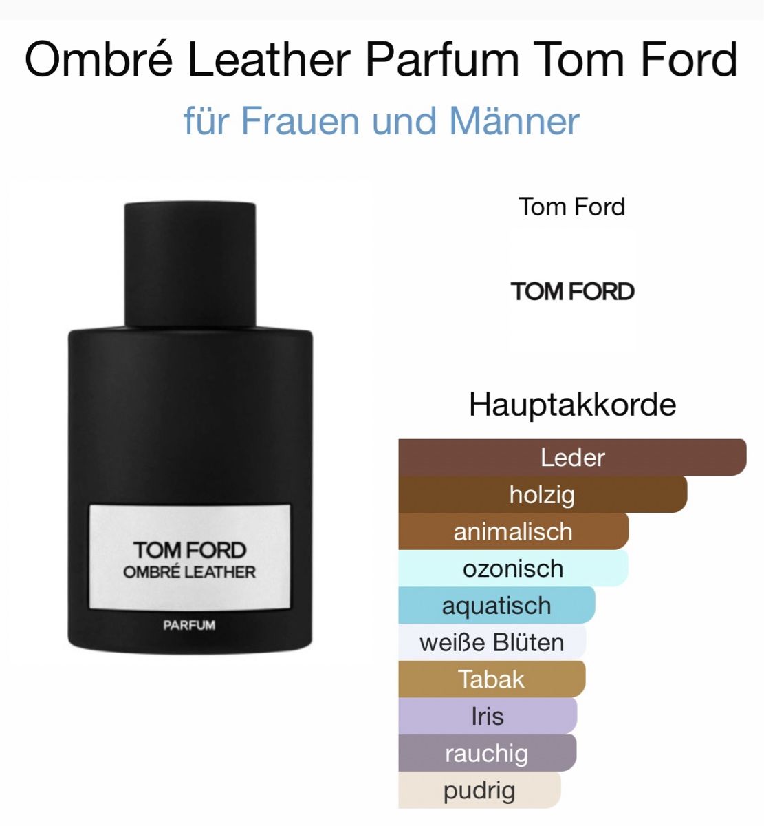 Tom Ford Profumi & Eau de Toilette: Tom Ford Ombré Leather  Parfum - 2ML - Probe – Nuovo (secondo la descrizione) da Düdingen venduto da parfum_tester 2