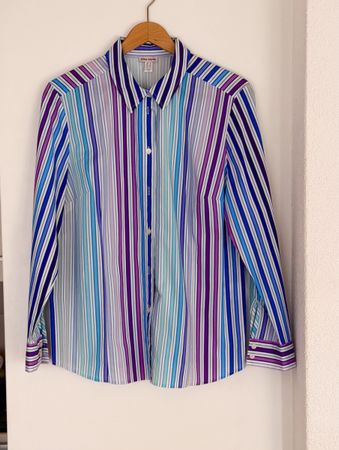 Alba Moda Hemd Streifen Gr. 42 Baumwolle 
