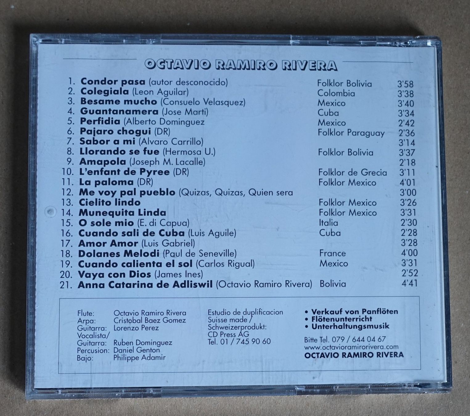 CD: Octavio Ramiro Rivera - D11 – Usato da Sessa venduto da discoverymedia 1
