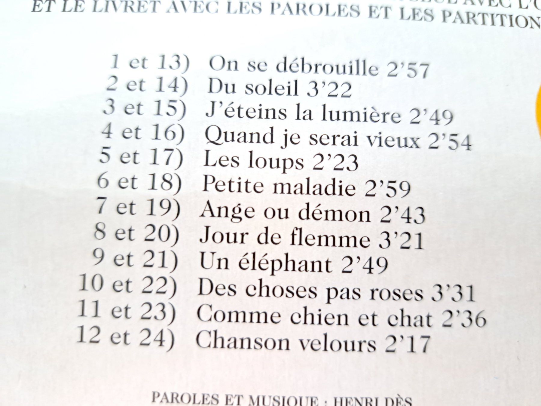 CDs: Cd Henri Dès - Du soleil – D'occasion à Pully par bro_n52j 2