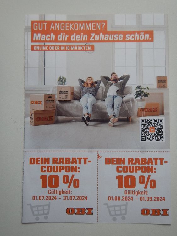 OBI Gutschein gemäss Foto Kaufen auf Ricardo